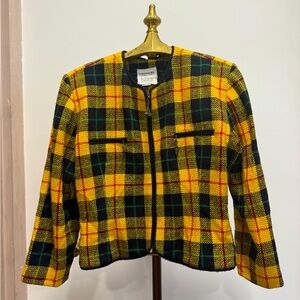 Vintage Emanuel Ungaro plaid women’s blazer